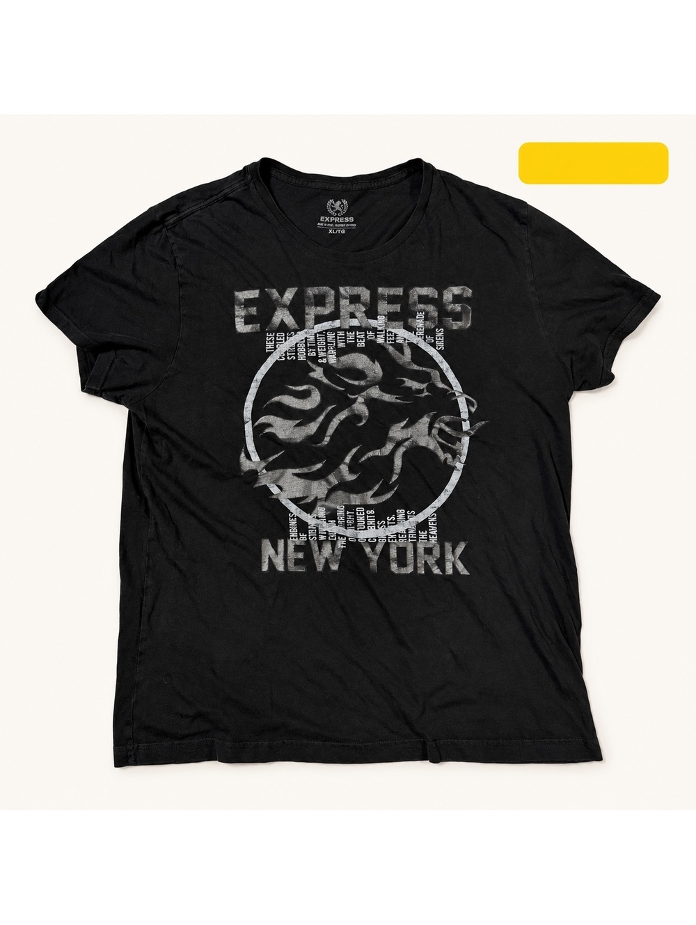 Express New York Black Graphic T-Shirt Size XL